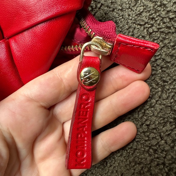 Red Quilted Leather Clutch - Picture 3 of 11